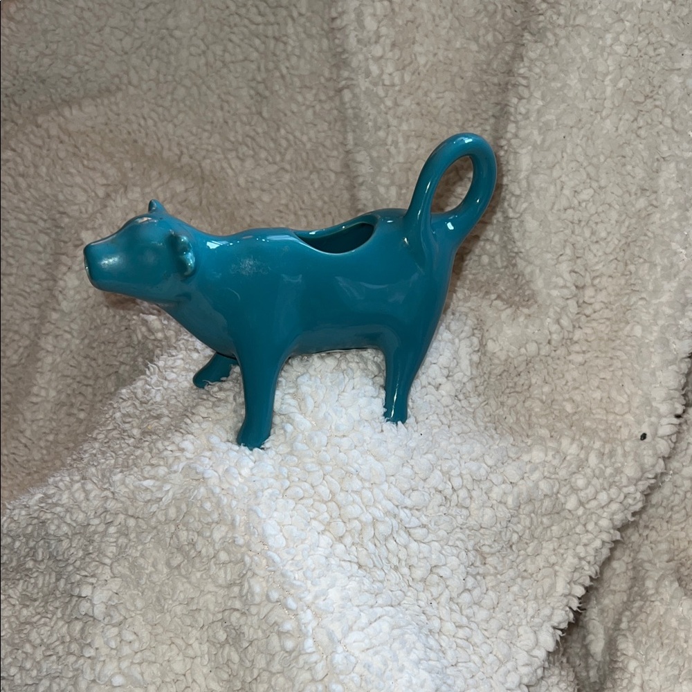 The Pioneer Woman Teal Cow Creamer-teal